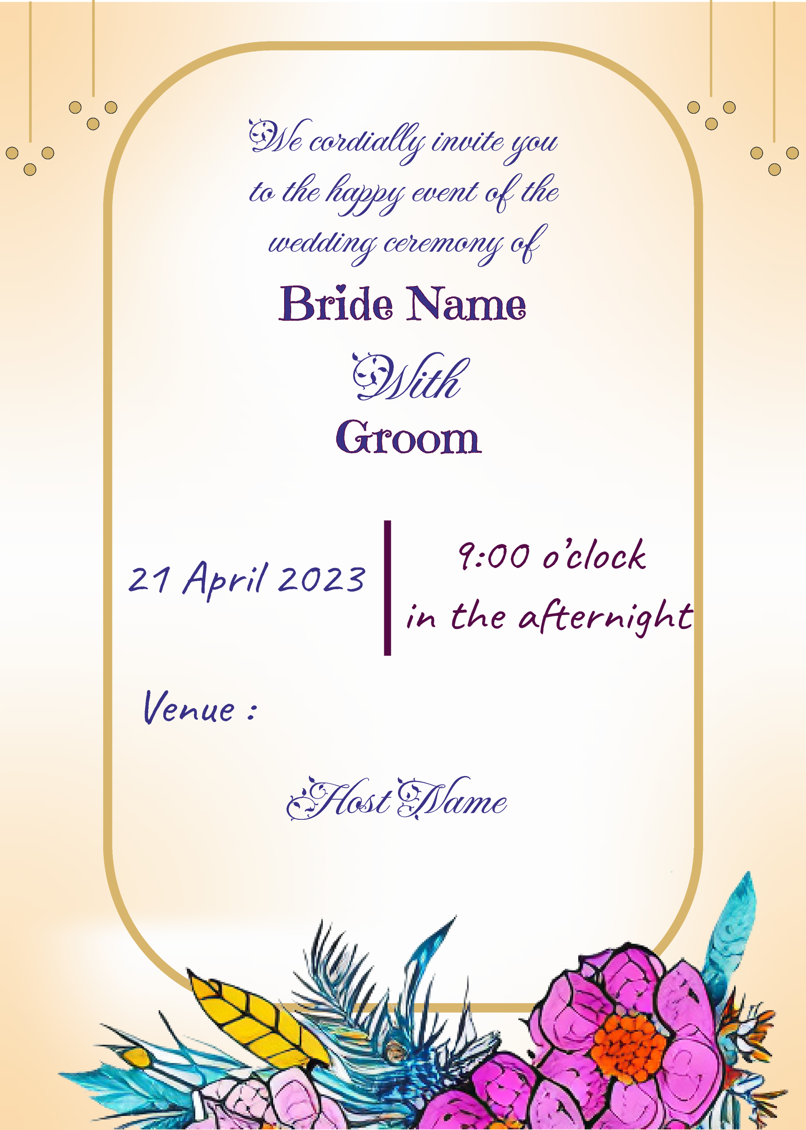 Invitation card template image for any ocassion