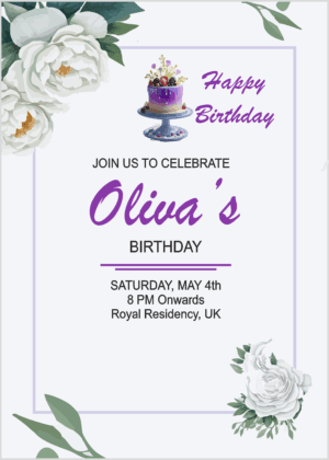 Flower Garden rustic birthday card
