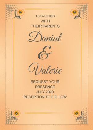 Wedding Invitation card design template