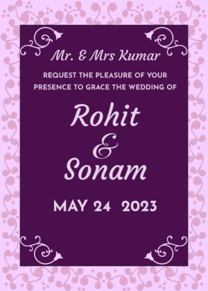 elegant wedding card template