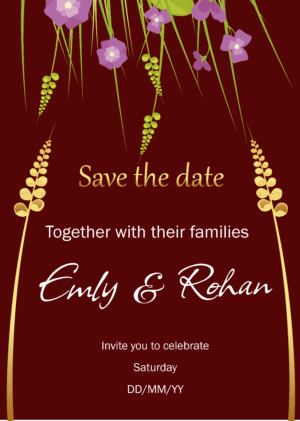 Save the date card