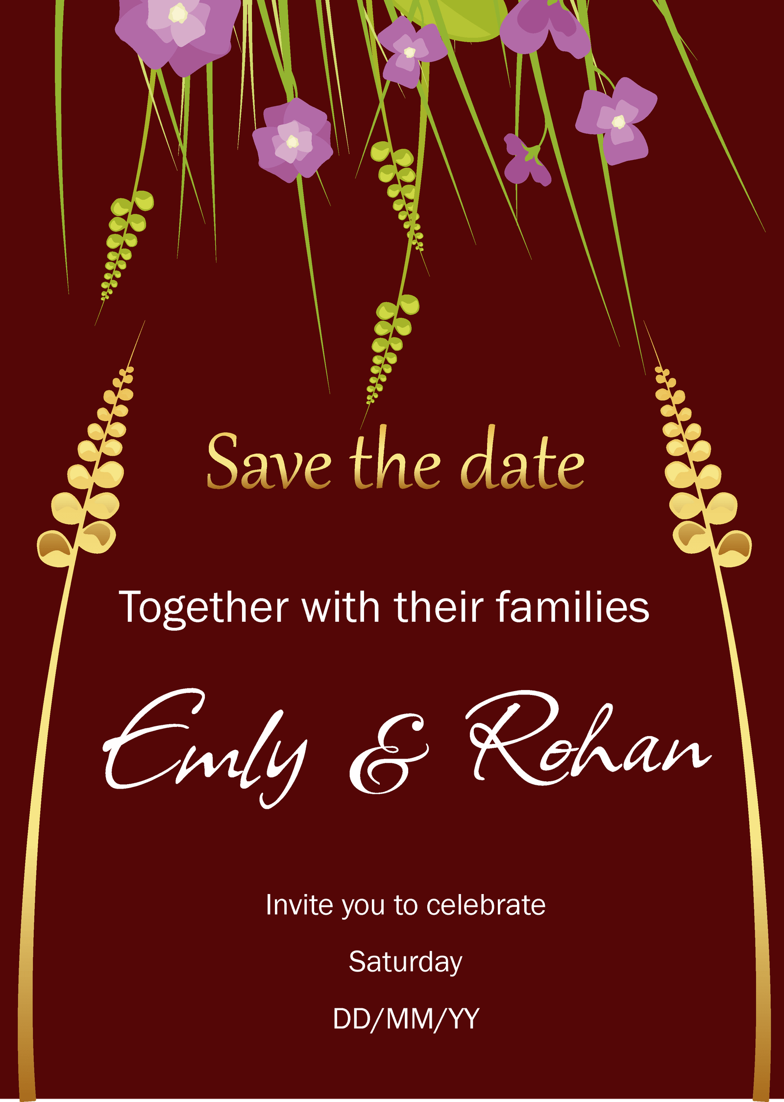Save the date card