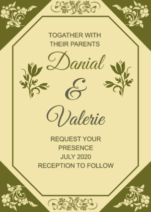 Classic evite wedding invitation card online editable design