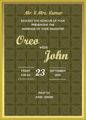 Wedding e-card design, beautifully carafted