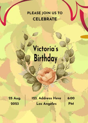 Latest birthday invitation card design, beautifully crafted with love, invite your guests with this e invite