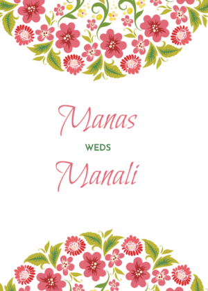 Hindu wedding invitaion card template