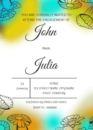 Ring Ceremony Invitation Card, Editable online with ease