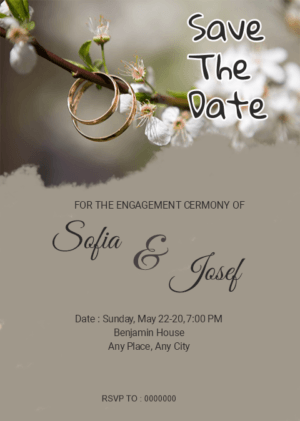 Ring eremony E Invitation card