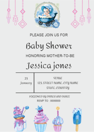Frozen Sweet baby shower invitation card, crate online