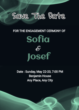 Smoke Brush Save the date card template