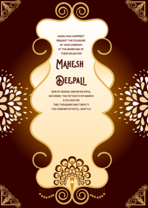 Creative Engagement Invitation card template, make your card online