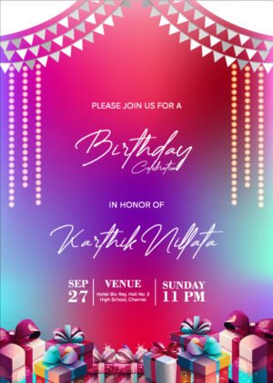 Birthday Card name edit online free