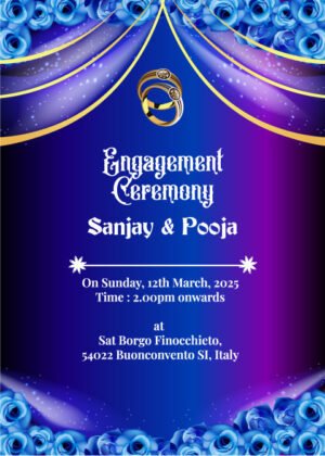 Engagement party card