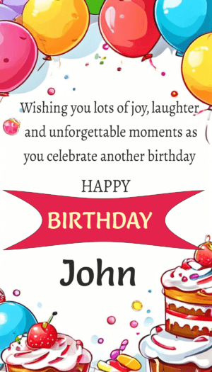 baby birthday greeting card design, balloons and cake, pastries decoration