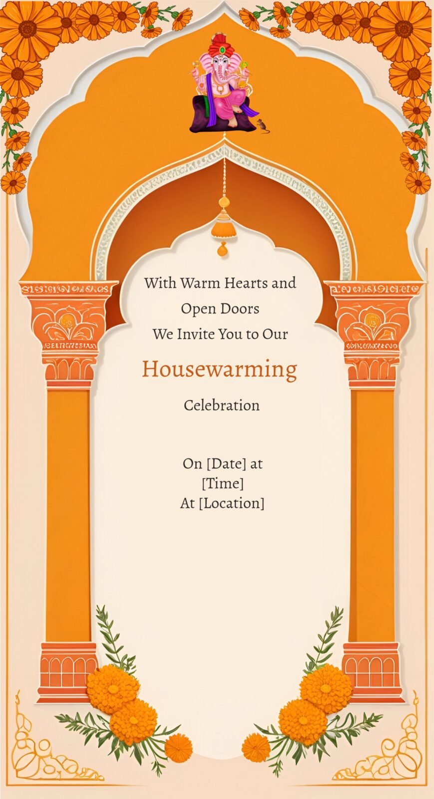 Indian Housewarming Invitation, Customize Online