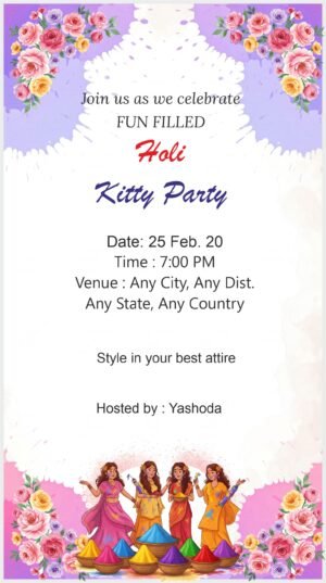 Holi Party Invitation