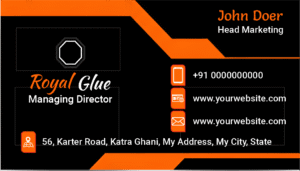 Orange and Black Business Card Design