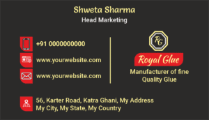 Online editable visiting card design.