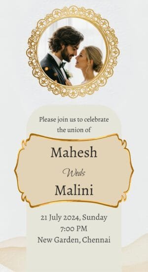 Photo Wedding Invitation Card