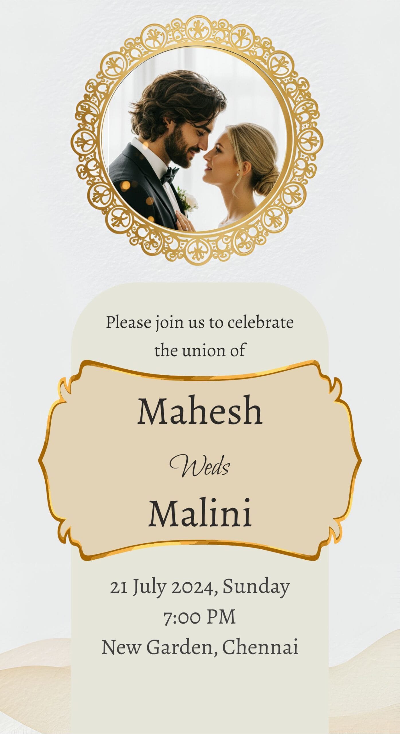 Photo Wedding Invitation Card