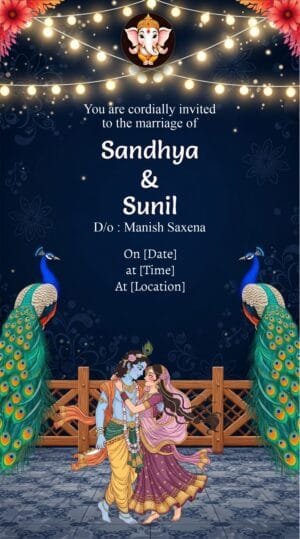 Radhe Krishna Invitation Design