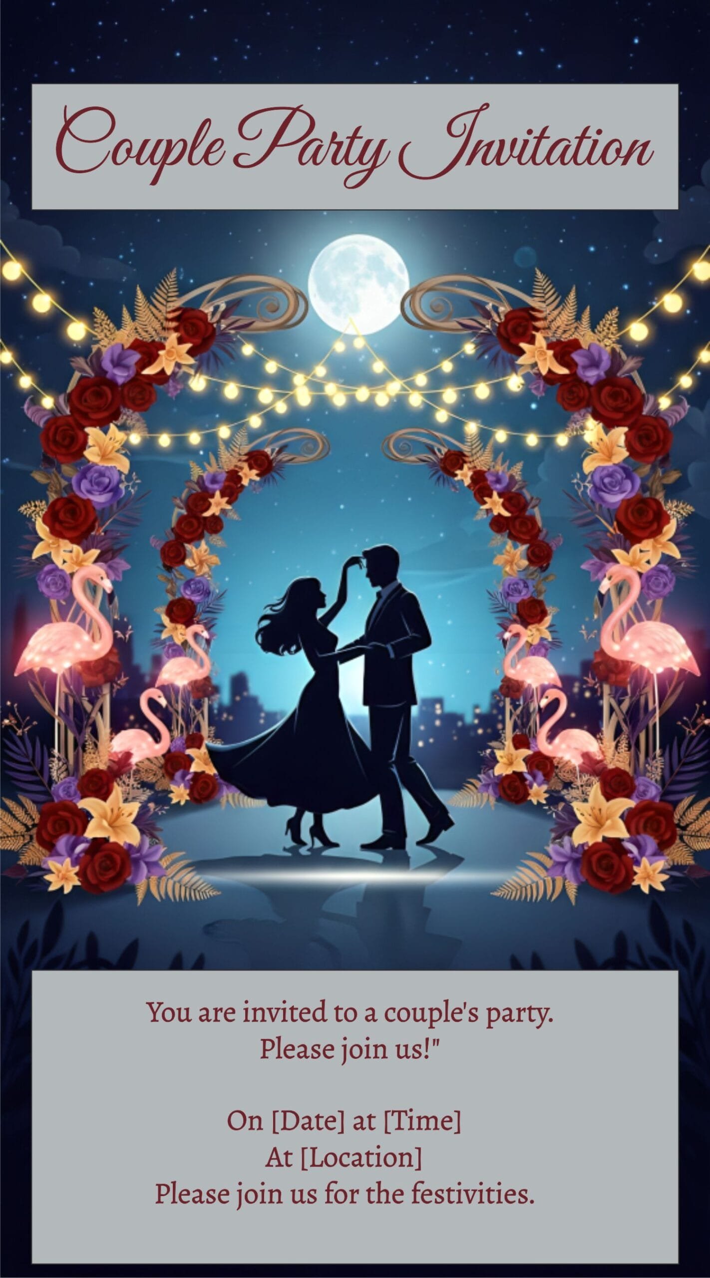 Couple Party Digital Invitation.