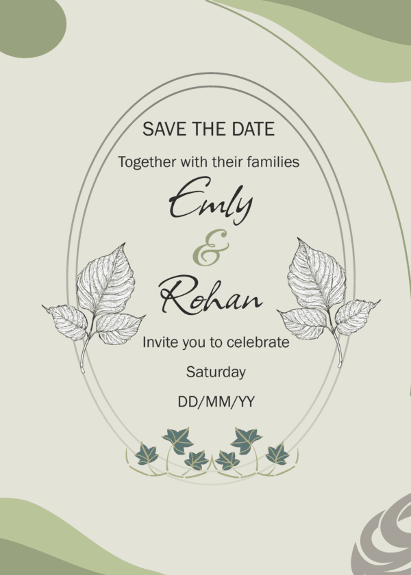 Save the date card