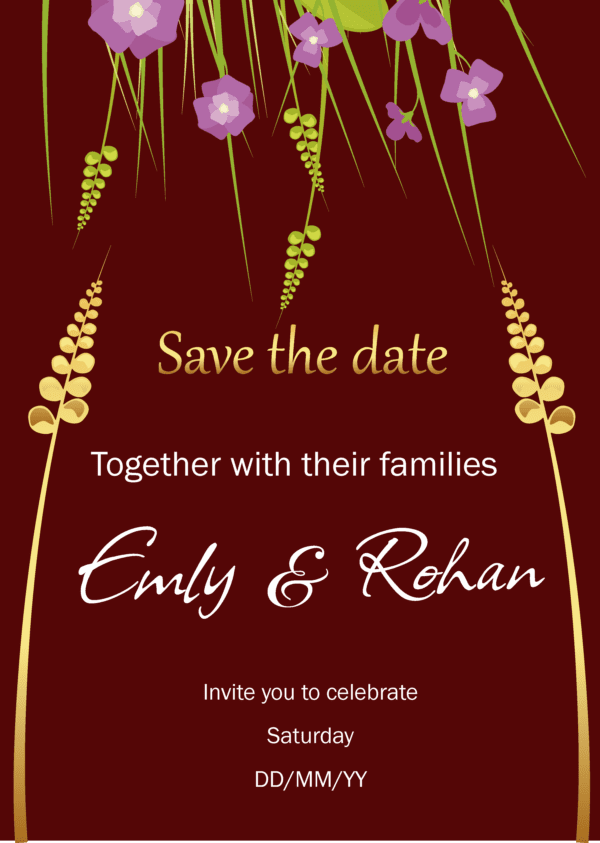 Save the date card