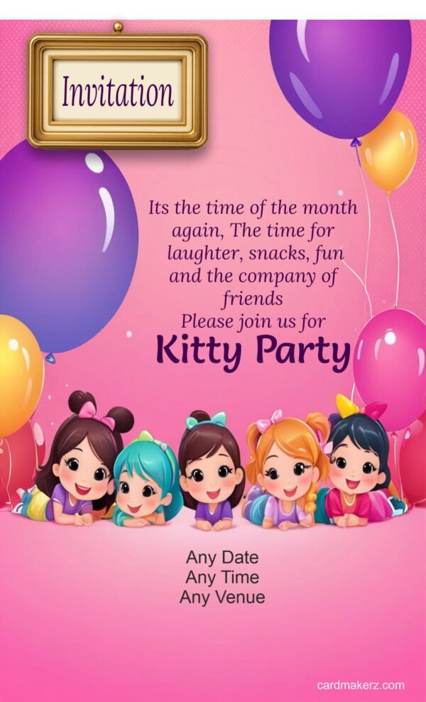 Funny Invitation For Kitty Party