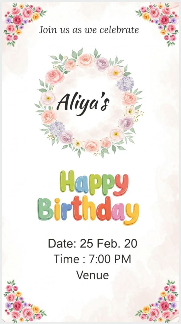 Free online birthday invitation template.