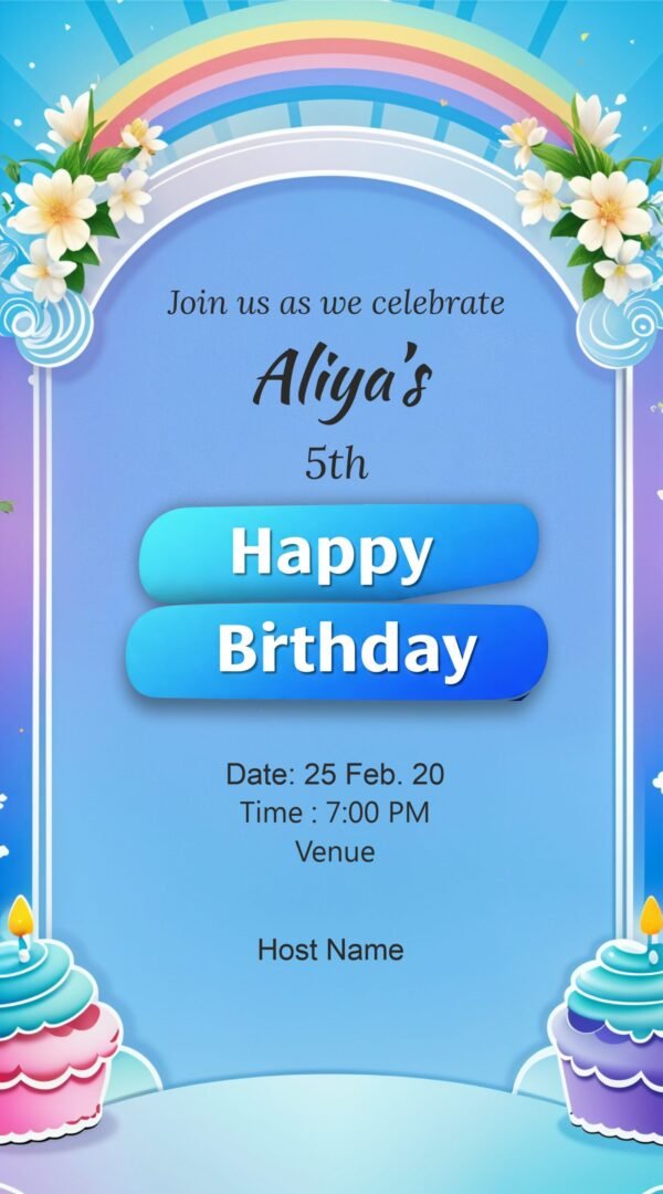 Online Birthday Party Invitation, create online free, without watermark