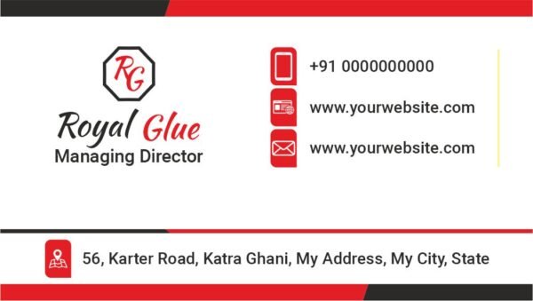 Red and Black visiting card design,