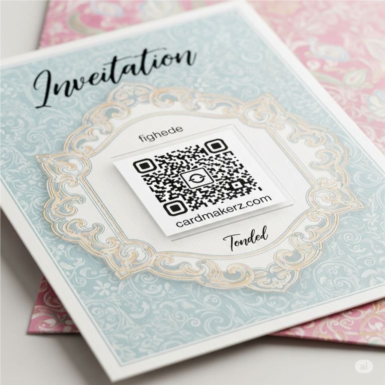 How to add QR code of venue on Invitation Card