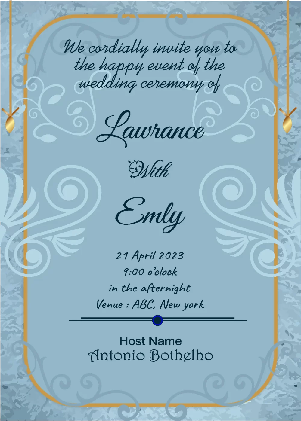 Online Invitation Card Template For Any Occasion, Edit With Card Maker