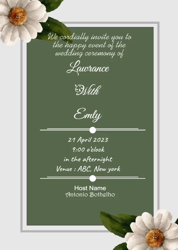wedding Invitation Card design