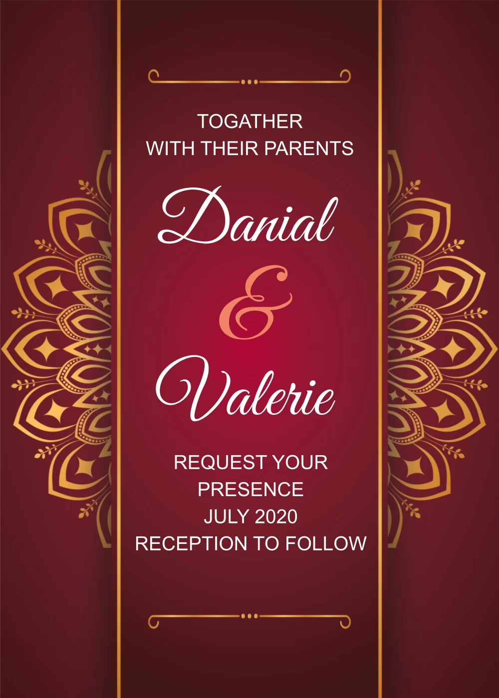 Marriage Invitation Card Design Easily Edit With Online Card Maker 6726