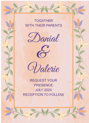 Floral Invitation card editable design
