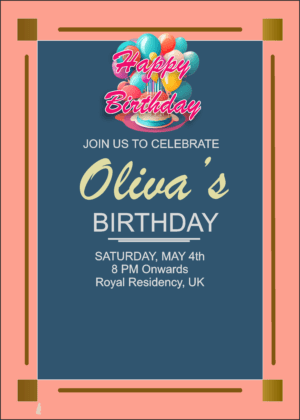 Birthday Invitation Card template