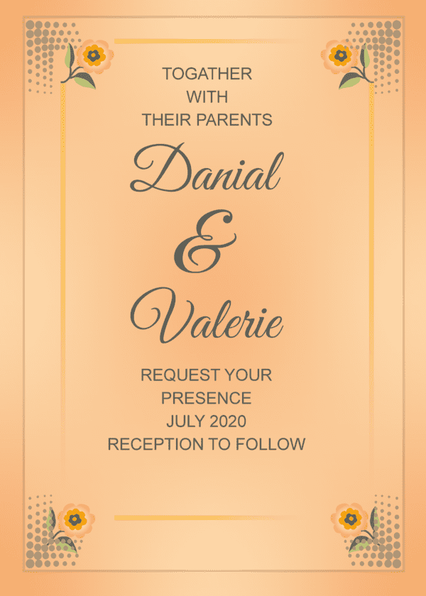 Wedding Invitation card design template