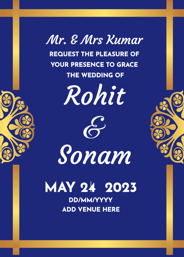 Invitation card design for wedding or save the date