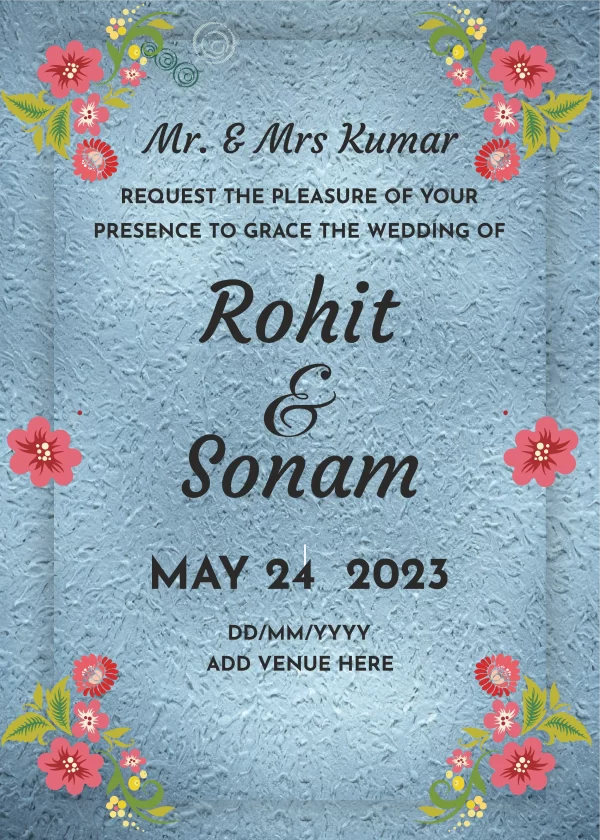 Wedding invitation glass themed, unique wedding card image
