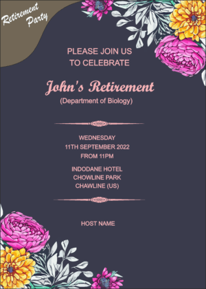 Retirement Invitation evite