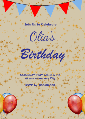 Celebrate your birthday with this Birthday invitation