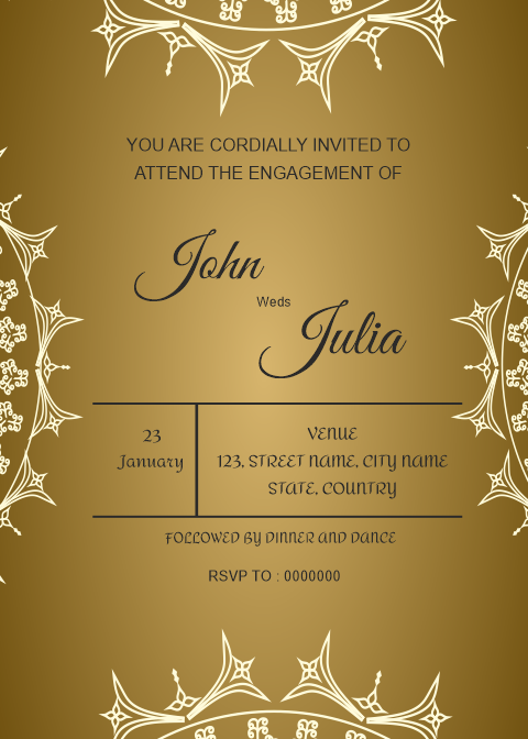 3d Golden Ring Engagement Ceremony Propose Wedding Romantic Post Template  Download on Pngtree | Engagement ceremony, Romantic weddings, Engagement  invitation cards