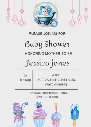 Frozen Sweet baby shower invitation card, crate online