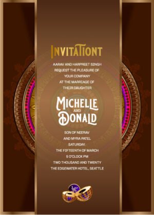 beautiful engagement invitation card, unique and latest engagement e patrika