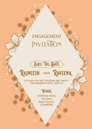 Engagement party invitation card, save the date e invite