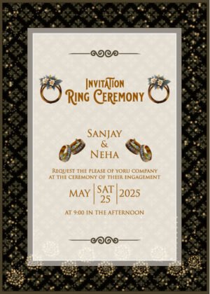 personalized ring ceremony invitation