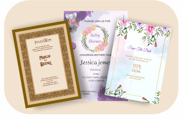 Invitation deals card creation