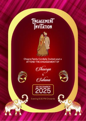 Engagement Ceremony E Invitation card Download - Shaadi Vibes